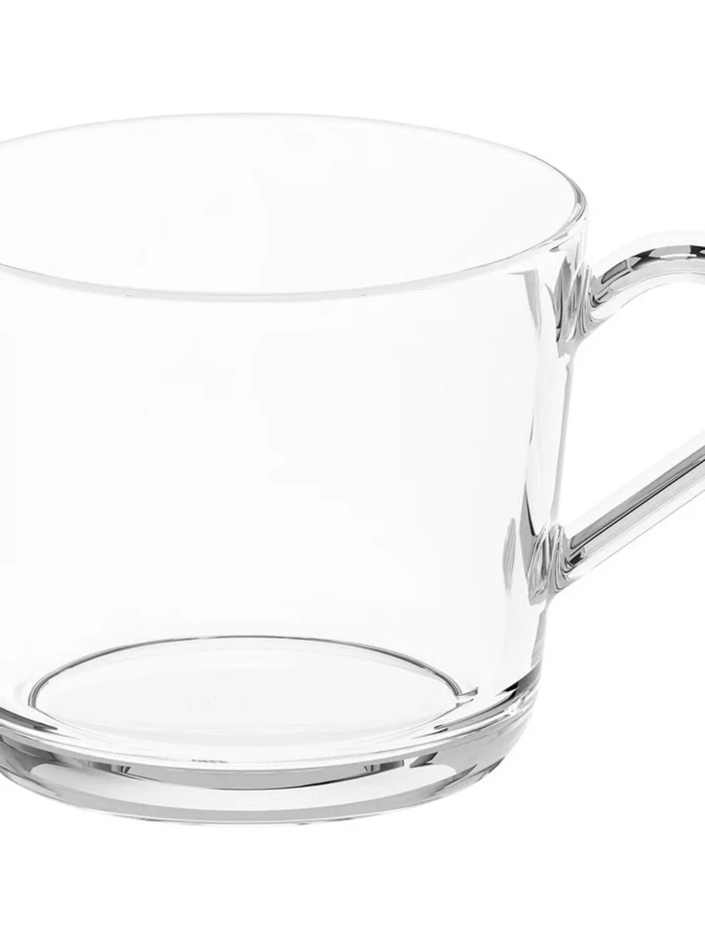 ☕️2-Mugs☕️ Clear Glass Tea Cup Classic Transparent Tea Mug 8 oz NWT 2 PACK